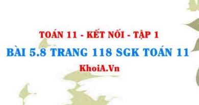 Bài 5.8 trang 118 SGK Toán 11 tập 1 Kết nối tri thức